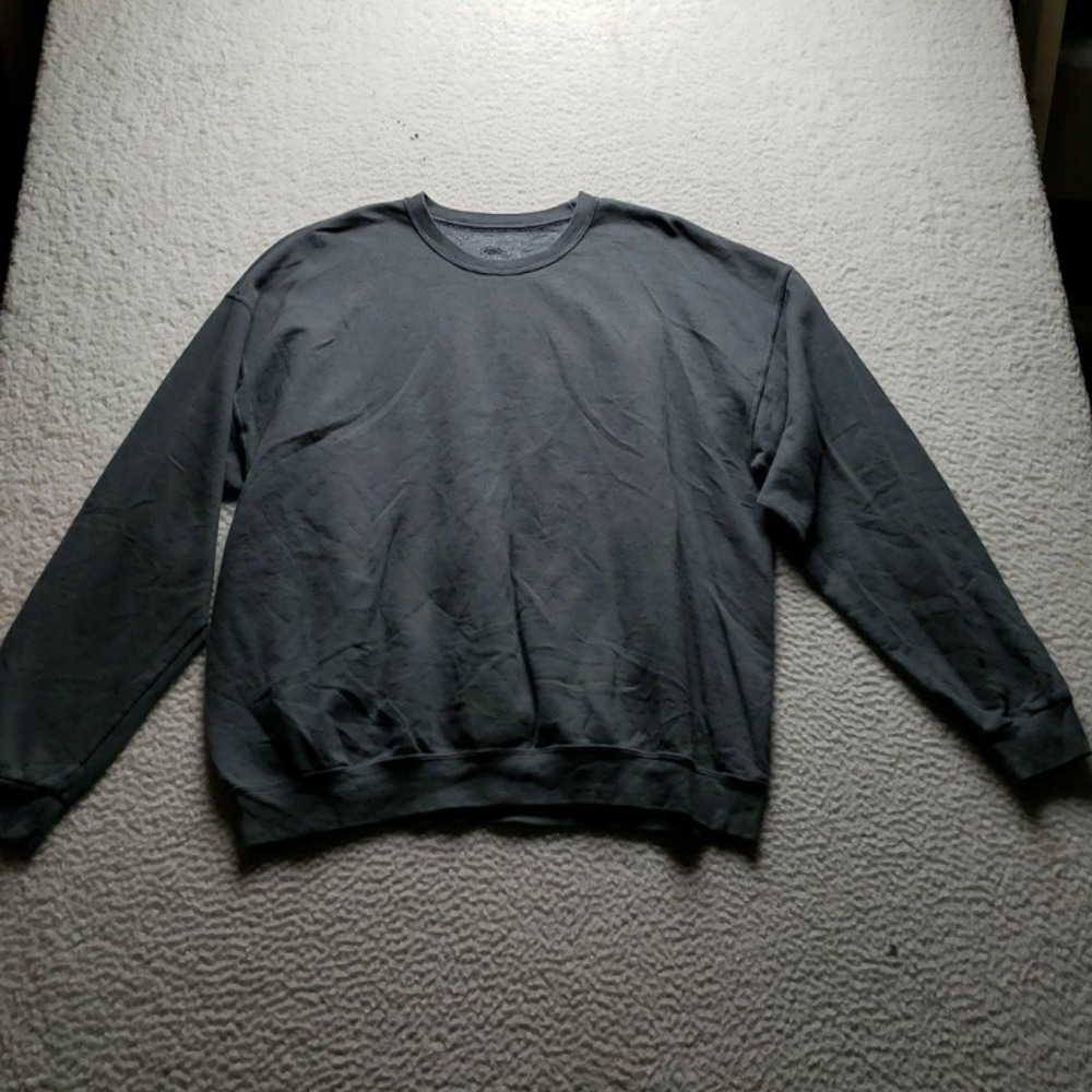 Fruit Of The Loom Sweatshirt Mens 2XL Gray Fleece Crewneck Pullover Tagless